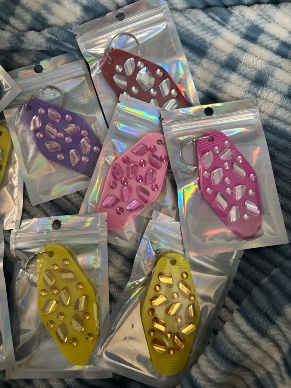 Handcrafted Rhinestone Keychain Charms - Picture 2 of 3